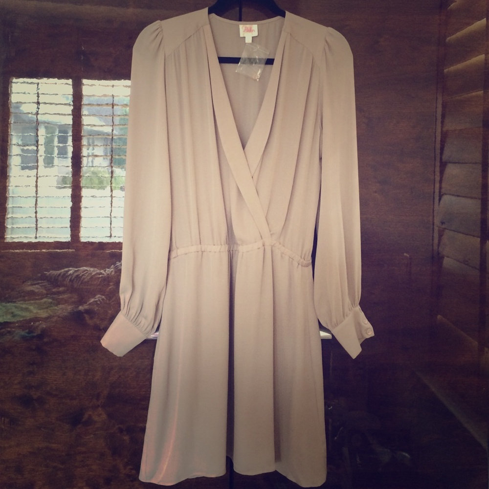 Parker Nude Silk Dress